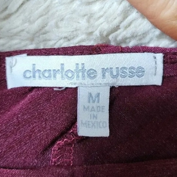 Charlotte Russe Strappy Waterfall Neckline Open Back Mini Dress - Picture 6 of 7